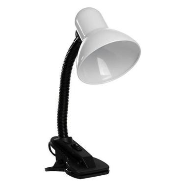 Imagem de Luminária De Mesa Com Presilha Branca Bivolt