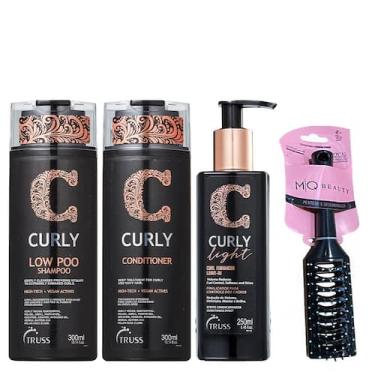 Imagem de Truss Curly Kit Shampoo Low Poo Condicionador Light Ativador de Cachos