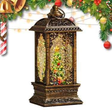 Imagem de Bohany Lanterna de Globo de Neve de Natal | واقي مقاوم للماء مزود بمقبض محمول,Decoração de Mesa Natalina com Globo Iluminado,Para Amigos Adolescentes Adultos Homens Mulheres Lareira Debaixo da Árvore
