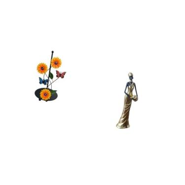 Imagem de Fenteer Porta-lenços Inspirado com Estatueta de Tribal Africana, Escultura Decorativa para Casa E Hotel, Elegante Dispensador de Papel Toalha