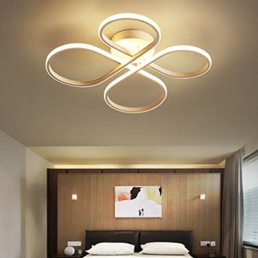 Imagem de Luminária de teto embutida para quarto, sala de jantar, luminária regulável com controle remoto, 45 W LED, design moderno, luminária de anel, abajur acrílico, lustre decorativo para sala de