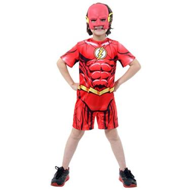 Imagem de Fantasia the Flash Curto - DC Infantil 915036-G, Vermelho, Sulamericana Fantasias