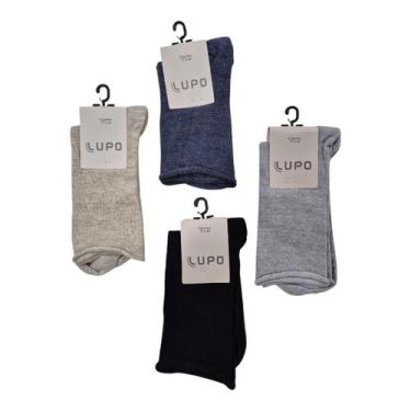 Imagem de Meias Lupo Sem Punho Original Unissex Kit Com 4 Unidades Tam 37 a 44 N