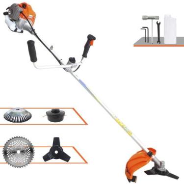 Imagem de Máquina de Cortar Grama Vulcan VR430-P À Gasolina 43cc 1,7HP Completa 