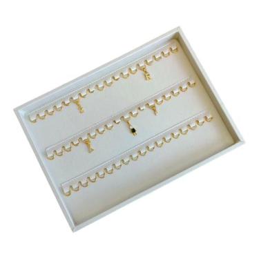 Imagem de Bandeja Pingente c/3 tiras de argola 21x29x2 - DOURADA - Pierjoi