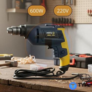 Imagem de Furadeira de Mão Compacta 600W Bricolagem Reparos Domésticos Black Fri