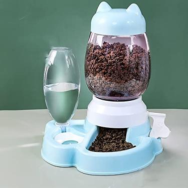 Imagem de Almofada de massagem 2,2 L dispensador de água para animais de estimação alimentador automático de gato garrafa de água de plástico para cães comida, água, tigela de alimentação de animais de