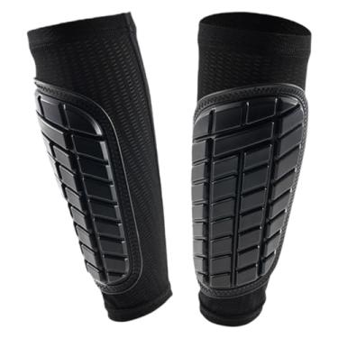 Imagem de Baoblaze Caneleira de futebol, proteção para pernas, confortável, resistente a altos impactos, para corrida, lazer, esportes, equitação, S