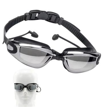 Imagem de Oculos Mergulho Nataçao Piscina Protetor Ouvido Auricular Lente Antiembaçamento Uv Esporte Mar Reacreaçao Lazer