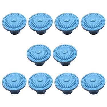 Imagem de 8SSAZZAT 10 puxadores redondos de armário puxadores de gaveta de liga de zinco puxadores de porta de cozinha ferragens para móveis de quarto, unidade de cômoda, baú (D) (C) (F)