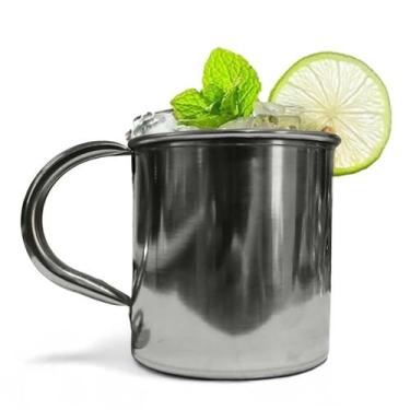 Imagem de Caneca Moscow Mule Lisa Drink Top Aço Inox Premium 420Ml Ino - Inga