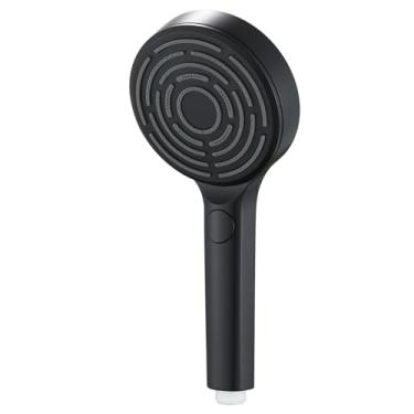 Imagem de WYUYIWH Chuveiro portátil, cabeça de chuveiro removível de 3 funções, cabeça de chuveiro manual ajustável de alta pressão para banheiro, preto