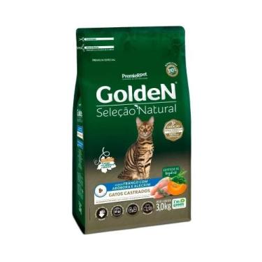 Imagem de Ração Golden Seleção Natural Gatos Adultos Castrados Abóbora 3Kg