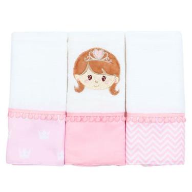 Imagem de Fralda de Boca Princesa Loira 3 Peças - Miguel Baby