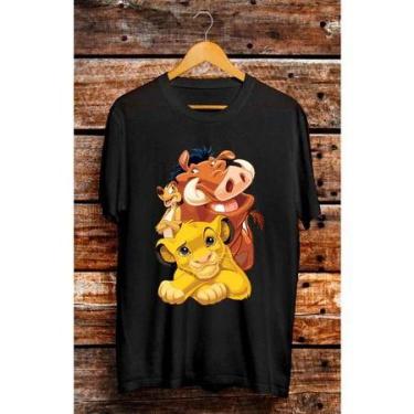 Imagem de Camiseta Adulto Rei Leao Unissex 100% Algodão - loja dinka, p, Preto