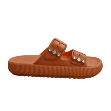 Imagem de Chinelo Feminino USAFLEX de Fivela Slide Nuvem AL4401, Melão, 36
