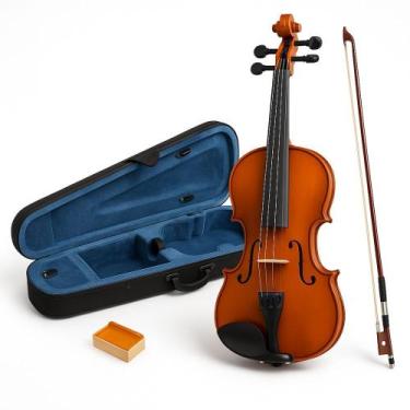 Imagem de Violino 4/4 Acústico Arco Breu Cavalete Estojo Luxo Madeira - Yeet