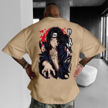 Imagem de Camiseta Oversized Algodão Anime Uchiha Itachi Clan Mangekyou Sharinga