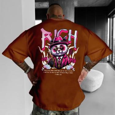 Imagem de Camiseta Oversized Algodão Street Urso Rich Money Chave - Fábrica, Mar