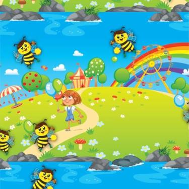 Imagem de Papel Presente Bobina Couche 60Cm Mod 136 Abelhinha Bo-100Mts 108798