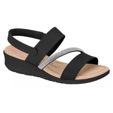 Imagem de Sandália Modare Anabela Ultraconforto Tira Strass 7190 101-Feminino