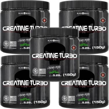 Imagem de Kit 5X Creatine Turbo Monohidratada - 150g Limão - Black Skull-Masculino