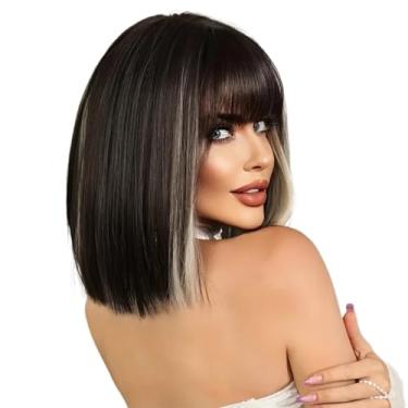 Imagem de Peruca Bob Lace Com Franja, Fibra Bio OrgâNica, 30 Cm, 180 G