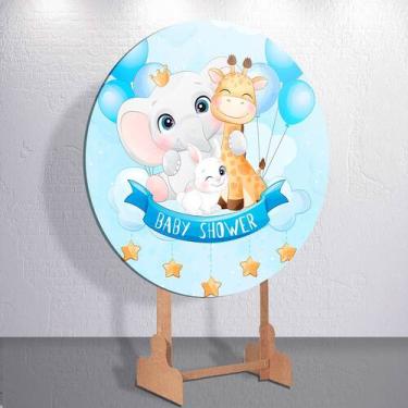 Imagem de Decoração infantil festa com painel redondo capa Animais Diversos Cute