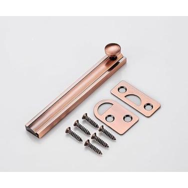 Imagem de SUYA Trava deslizante oculta de 90/180 graus, parafuso de superfície de latão sólido de 10 cm em cobre antigo, trava elegante e segura para portas francesas/cercas de madeira/portões/armários ou