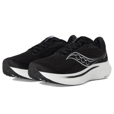 Imagem de Saucony Tênis masculino Ride 18, Preto/branco, 40