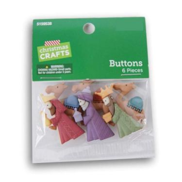 Imagem de Christmas Crafts Botões de presépio - Homens sábios e camelos