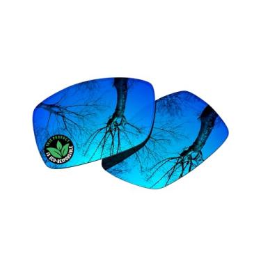 Imagem de Raydi Lentes de reposição de policarbonato para óculos de sol Maui Jim Peahi, espelhado azul gelo, polarizadas