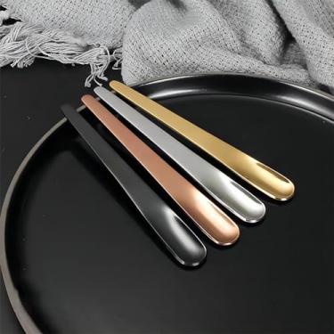 Imagem de Conjunto de 4 colheres de aço inoxidável premium - colheres de café, chá e expresso, prata