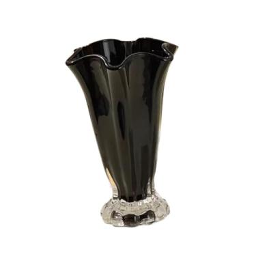 Imagem de Generic Vaso de vidro para flores, boca larga, arranjo de flores, vaso de pétalas, luxo, simples, decorativo para sala de jantar, quarto, prateleira, armário