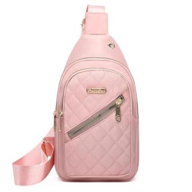 Imagem de Mochila tiracolo pequena para mulheres, bolsa de peito, bolsa tiracolo masculina, viagem, esporte, corrida, caminhada, pochete