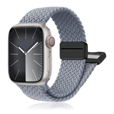 Imagem de Pulseira trançada magnética para Apple Watch séries 11 10 9 8 7 6 5 4 3 / SE/Ultra 3 de 40 mm, 44 mm, 46 mm, 42 mm, 38 mm, 41 mm, 45 mm, 49 mm, 49 mm