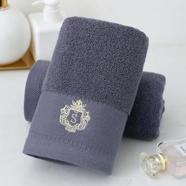 Imagem de Toalha de banho pequena de algodão, 71 cm x 33 cm, toalhas premium leves de secagem rápida para hotel, spa e banheiro MJ01