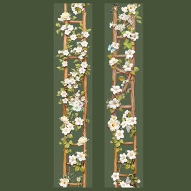 Imagem de Fitas de PET para jardim de escada floral, adesivos decorativos de videira de glicínias para scrapbooking, diário, material de diário
