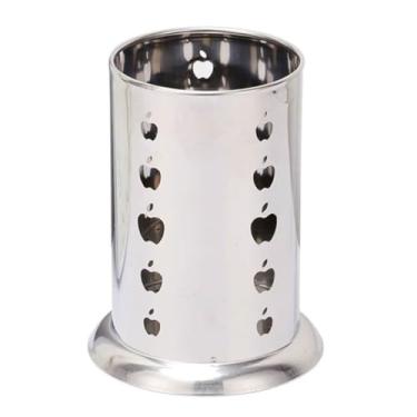 Imagem de Escorredor Porta Talheres em Aço Inox Premium Organizador Compacto para Utensílios de Cozinha com Sistema de Drenagem Eficiente Durável e Anticorrosão