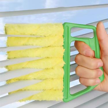 Imagem de Escova de limpeza de persianas, escova de limpeza de ar condicionado, removível - verde