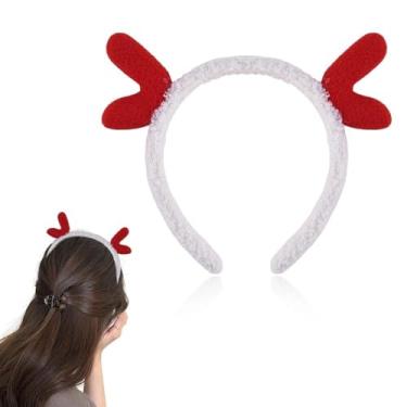 Imagem de Tiaras de chifres de veado para fantasia de Halloween, acessórios de rena fofa, Natal, acessório de cabeça para mulheres, chifres de rena fofos, faixa de cabelo
