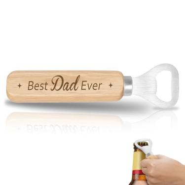 Imagem de Presentes de aniversário para pai da filha e filho - Best Dad Ever Gifts Abridor de garrafas de madeira Dia dos Pais, Natal, aniversário, Ação de Graças, ideias para papai, pai que não quer nada