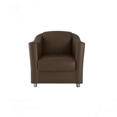 Imagem de Poltrona Decorativa Bia 1 Lugar Sintético Marrom Matrix