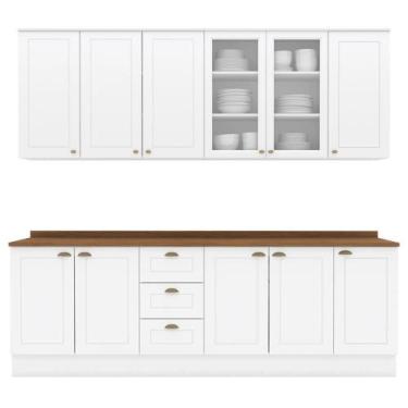 Imagem de Cozinha Modulada 9 Pecas 240cm Ce856 Americana Henn - MÓVEIS HENN