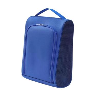 Imagem de oshhni Bolsa para Sapatos de Golfe, Estojo com Zíper Respirável para Equipamentos de Golfe, Bolsa de Viagem para Sapatos de Futebol, Caminhadas, Treinos ao, Azul