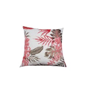 Imagem de Capa de Almofada 50x50 Estampa Floral Cor Terracota - Nallu Decor