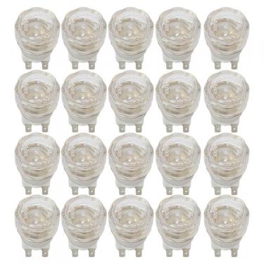 Imagem de Kit Lâmpada Com Protetor Para Forno Embutir 220V - 20 Peças Branco 220V
