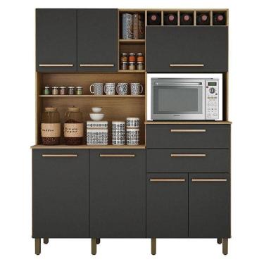 Imagem de Armário De Cozinha Monte Rey Cinamomo Grafite - Valdemóveis