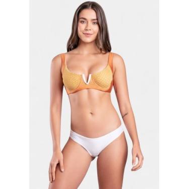 Imagem de Biquíni Areia Branca Praya Meia Taça Bicolor Laranja, GG