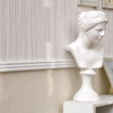 Imagem de iland Papel de parede e piso de casa de bonecas em miniatura escala 1/12 1/6 (textura branca suave em relevo)